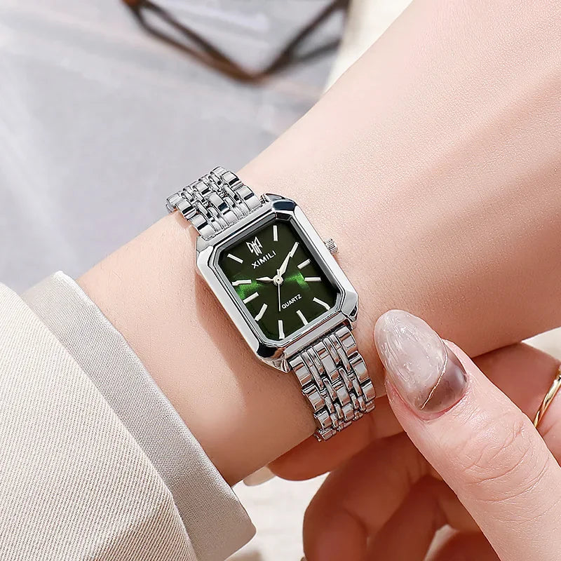 Stainless Steel Square Strap Watch