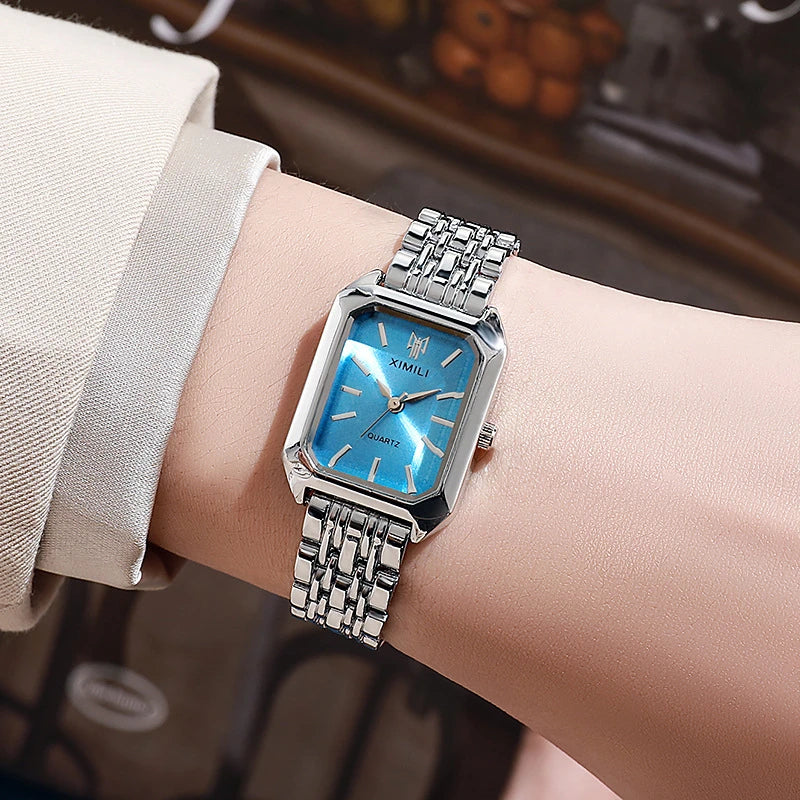 Stainless Steel Square Strap Watch