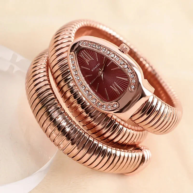 Wrist Wrap Luxury Women Quartz Watch Bracelet