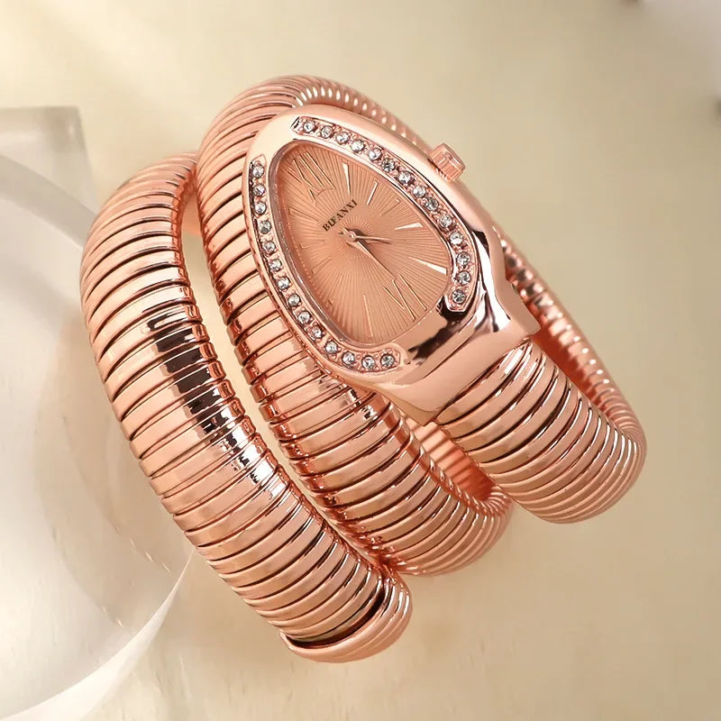 Wrist Wrap Luxury Women Quartz Watch Bracelet