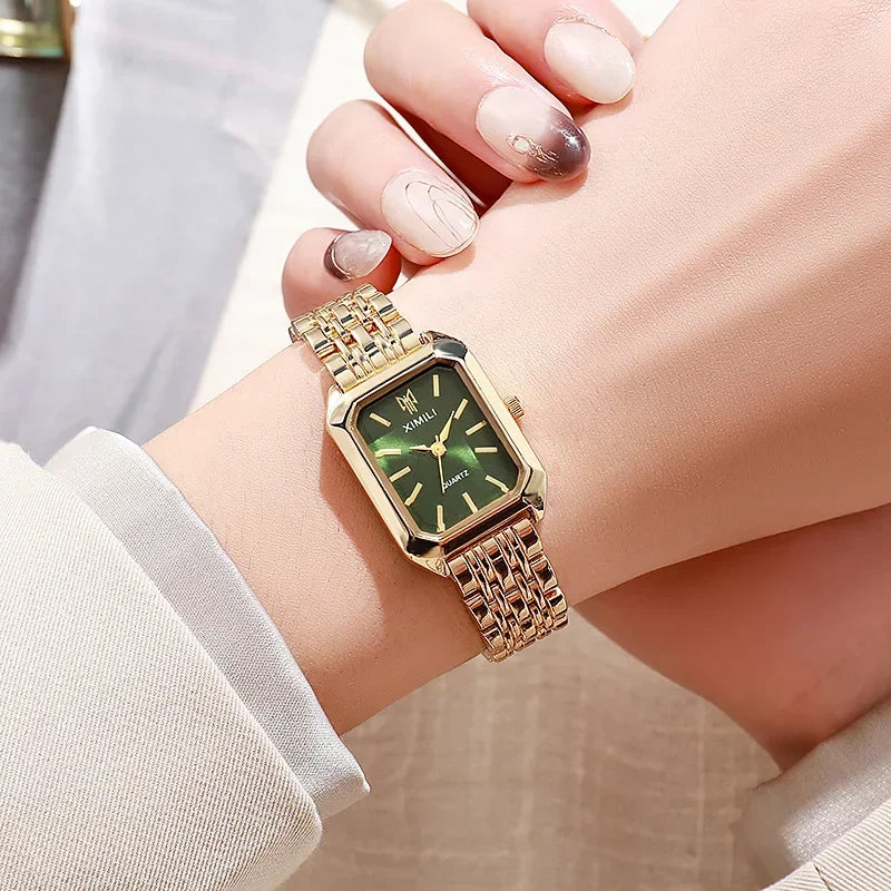 Stainless Steel Square Strap Watch