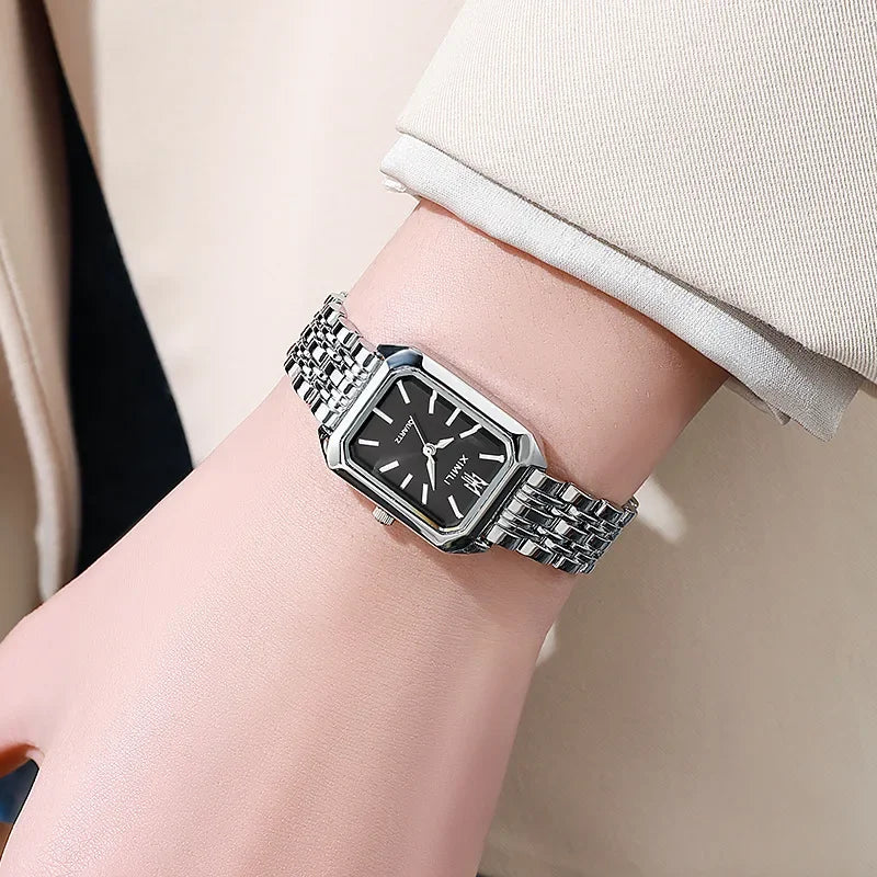 Stainless Steel Square Strap Watch